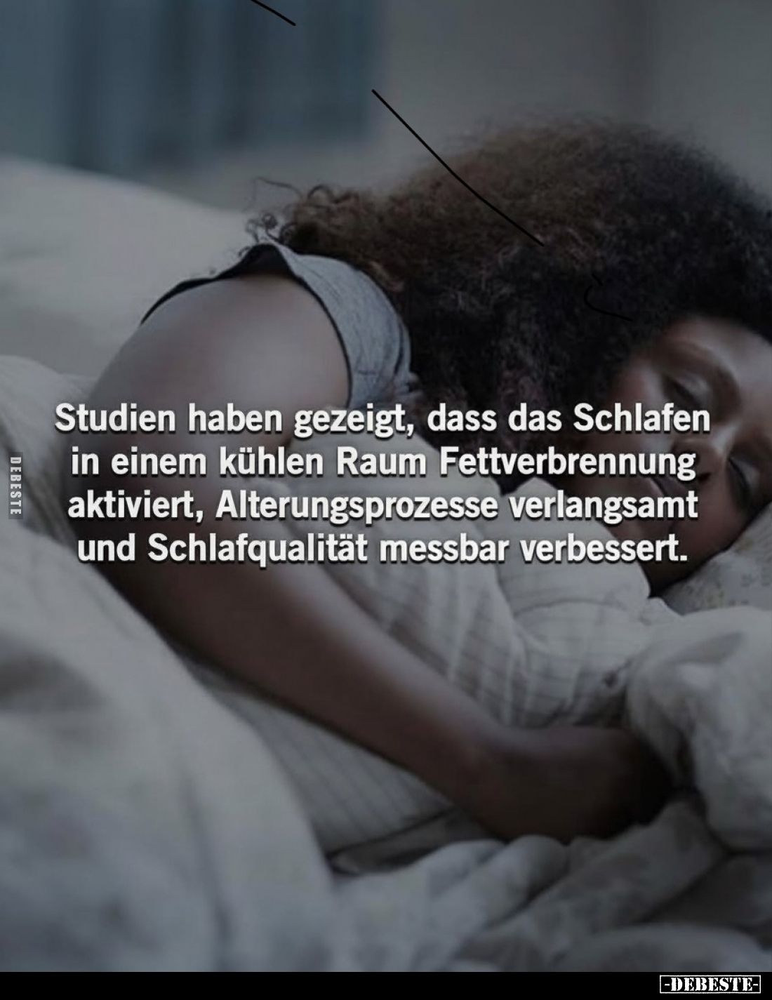 Studien haben gezeigt, dass das Schlafen in einem kühlen Raum Fettverbrennung aktiviert, Alterungsprozesse verlangsamt und Sc...