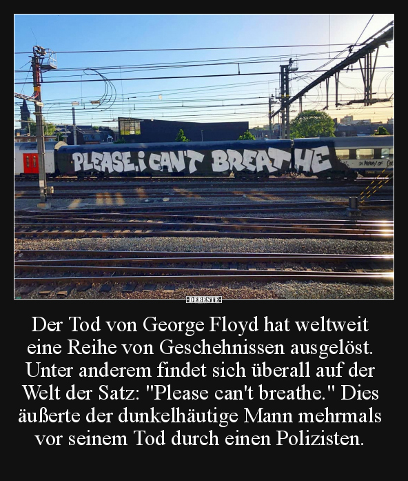 Der Tod von George Floyd hat weltweit.. - Lustige Bilder | DEBESTE.de