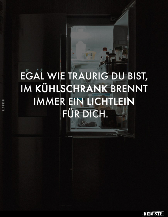 Egal wie traurig du auch bist, im Kühlschrank.. - Lustige Bilder | DEBESTE.de