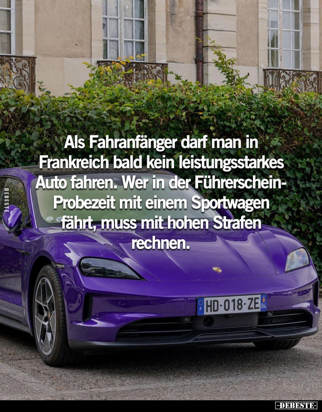 Als Fahranfänger darf man in Frankreich bald kein leistungsstarkes Auto fahren.
Wer in der Führerschein-Probezeit mit einem ...
