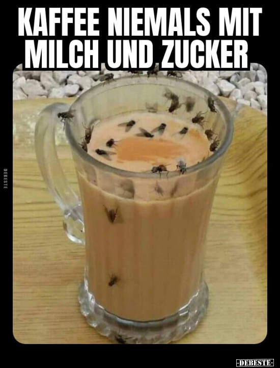 Kaffee niemals mit Milch und Zucker.. - Lustige Bilder | DEBESTE.de