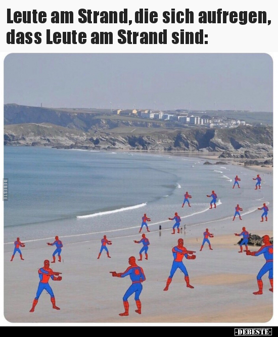 Leute am Strand, die sich aufregen, dass Leute am Strand.. - Lustige Bilder | DEBESTE.de