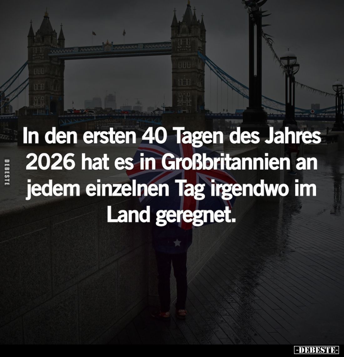 In den ersten 40 Tagen des Jahres 2026 hat es in Großbritannien an jedem einzelnen Tag irgendwo im Land geregnet.