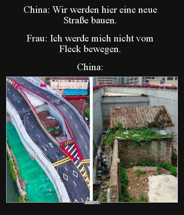 China: Wir werden hier eine neue Straße bauen...