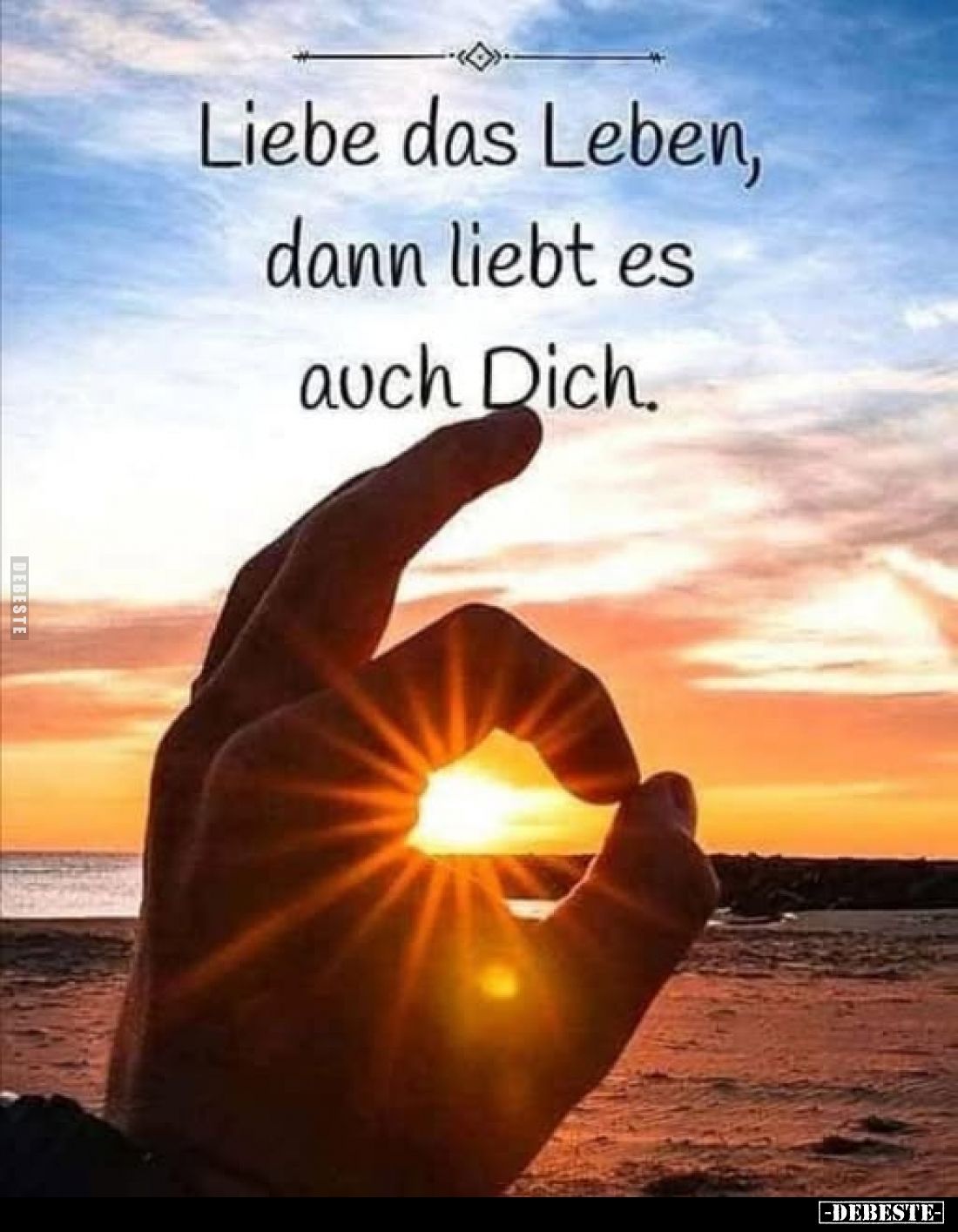 Liebe das Leben, dann liebt es auch Dich.