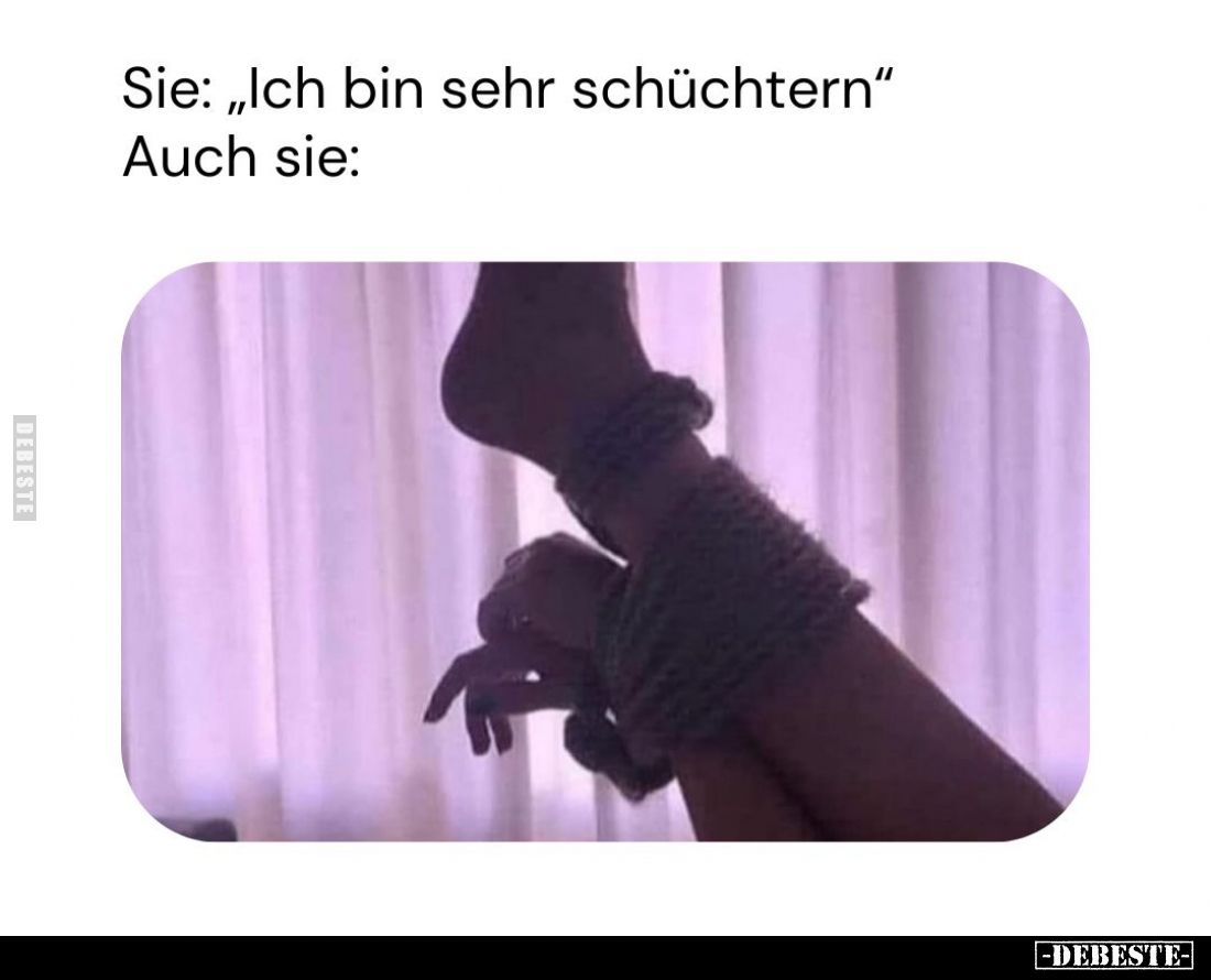 Sie: "Ich bin sehr schüchtern" -
Auch sie: