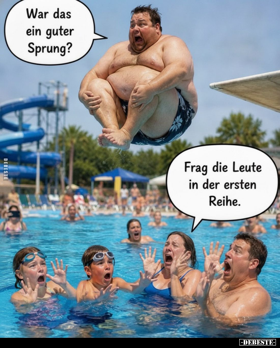 War das ein guter Sprung?
Frag die Leute in der ersten Reihe.