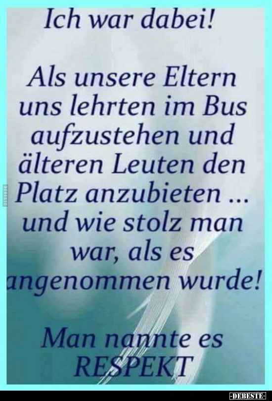 Ich war dabei! Als unsere Eltern uns lehrten im Bus..