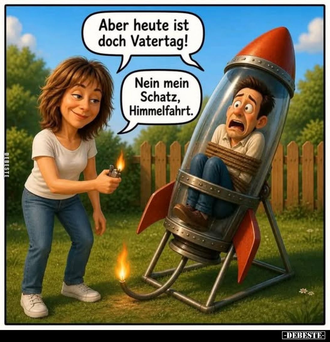 Aber heute ist doch Vatertag!
Nein mein Schatz, Himmelfahrt.