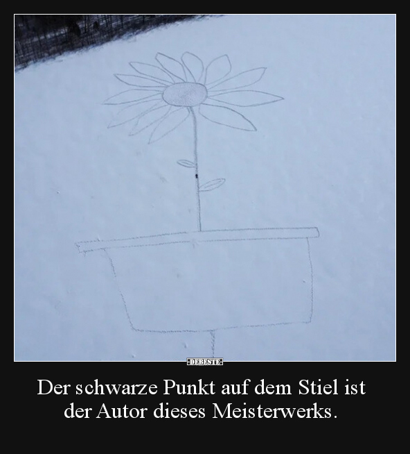 Der schwarze Punkt auf dem Stiel ist der Autor dieses.. - Lustige Bilder | DEBESTE.de