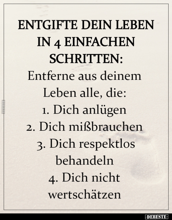 ENTGIFTE DEIN LEBEN IN 4 EINFACHEN SCHRITTEN: - Lustige Bilder | DEBESTE.de