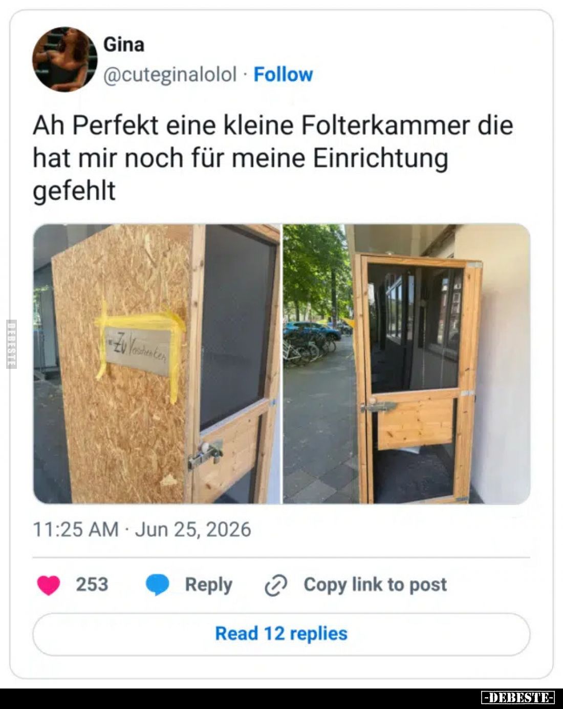 Ah Perfekt eine kleine Folterkammer die hat mir noch für.. - Lustige Bilder | DEBESTE.de