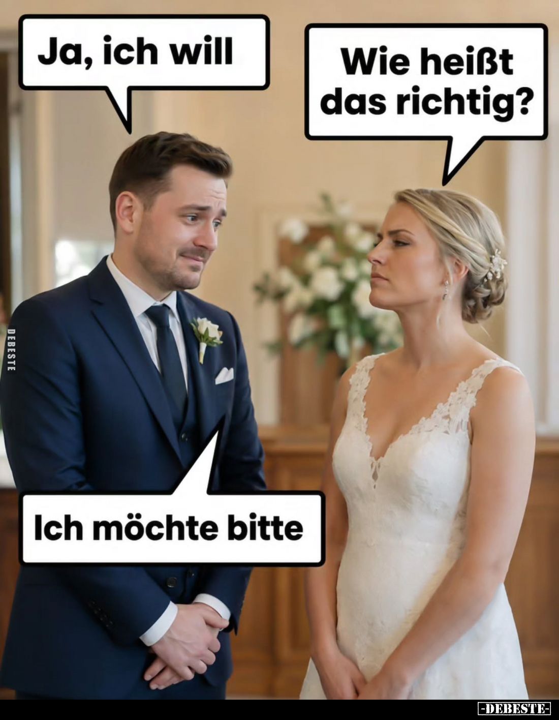 Ja, ich will. -
Wie heißt das richtig? -
Ich möchte bitte.