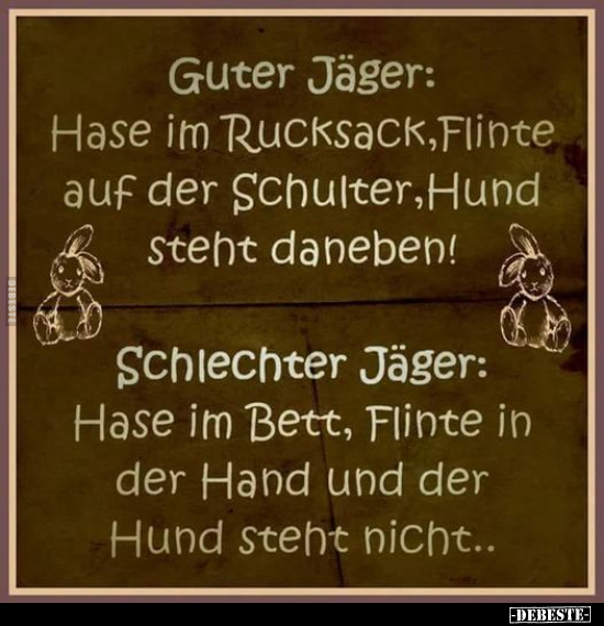 Guter Jäger: Hase im Rucksack.. - Lustige Bilder | DEBESTE.de