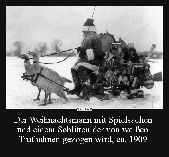 Der Weihnachtsmann mit Spielsachen und einem Schlitten der.. - Lustige Bilder | DEBESTE.de