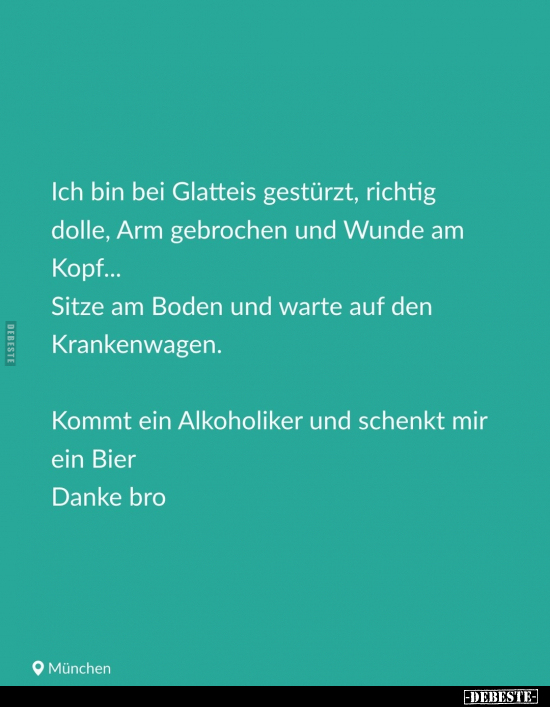 Ich bin bei Glatteis gestürzt.. - Lustige Bilder | DEBESTE.de