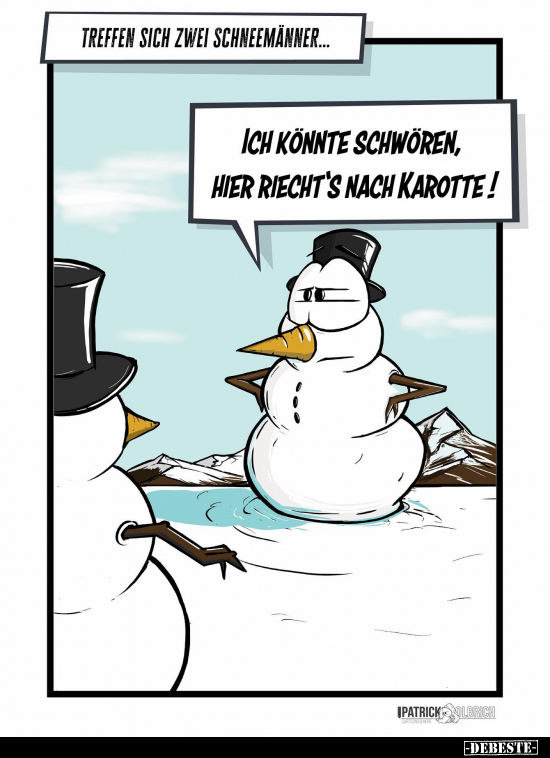 Treffen sich zwei Schneemänner.. - Lustige Bilder | DEBESTE.de