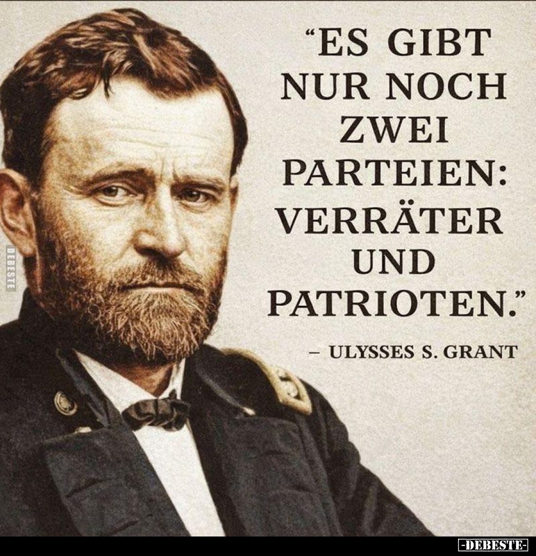 Es gibt nur noch zwei Parteien: Verräter und Patrioten.