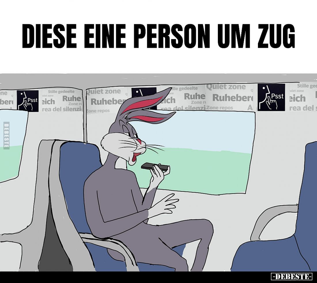 Diese eine Person um Zug