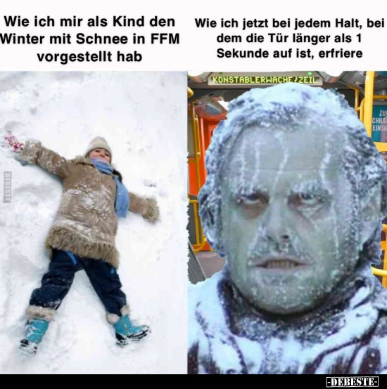 Wie ich mir als Kind den Winter mit Schnee in FFM.. - Lustige Bilder | DEBESTE.de