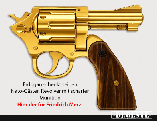 Erdogan schenkt seinen Nato-Gästen Revolver mit scharfer Munition - Lustige Bilder | DEBESTE.de