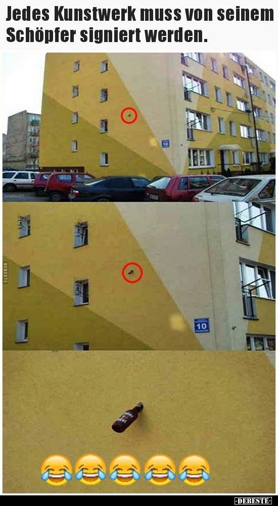 Jedes Kunstwerk muss von seinem Schöpfer signiert..