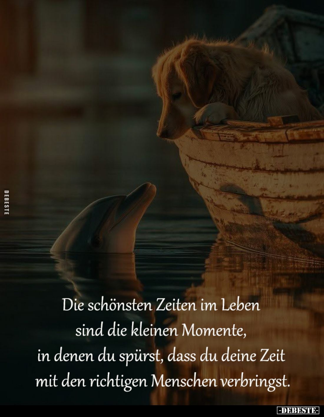 Die schönsten Zeiten 
im Leben sind die kleinen 
Momente, in denen du 
spürst, dass du deine Zeit 
mit den richtigen Mens...