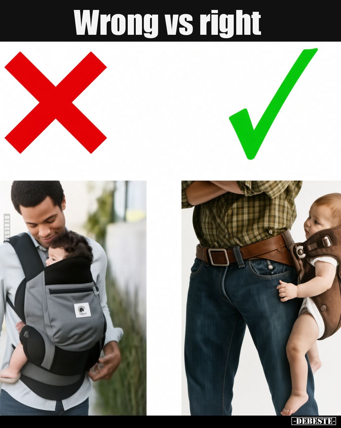Wrong vs right.