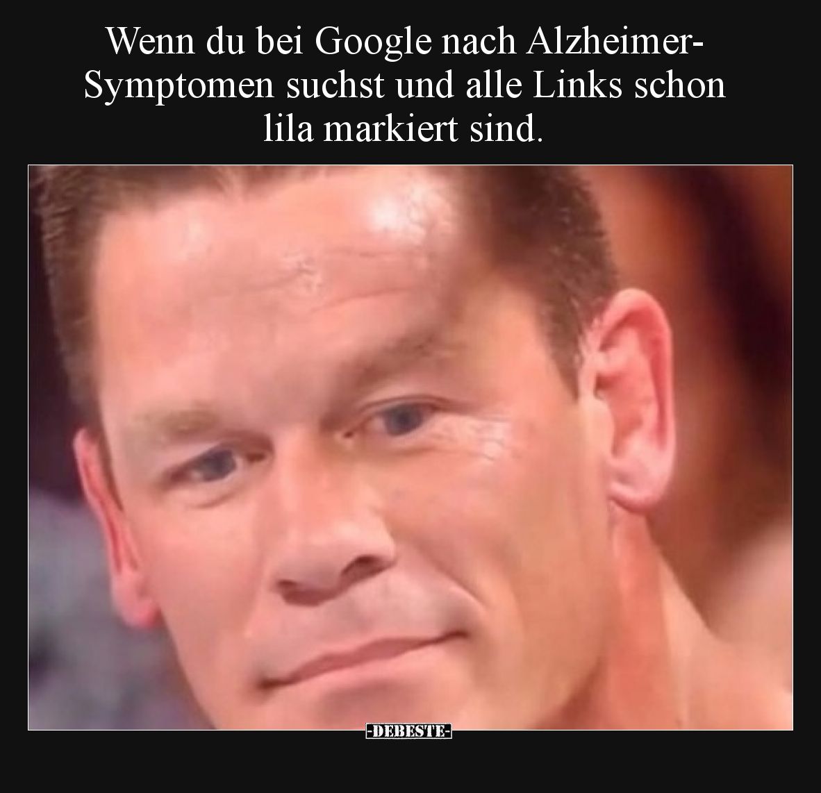 Wenn du bei Google nach Alzheimer-Symptomen suchst und alle Links schon lila markiert sind.