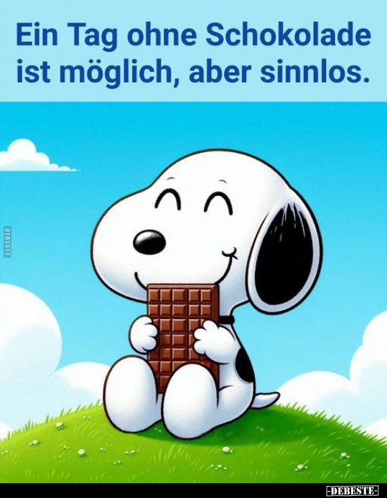 Ein Tag ohne Schokolade ist möglich, aber sinnlos.. - Lustige Bilder | DEBESTE.de