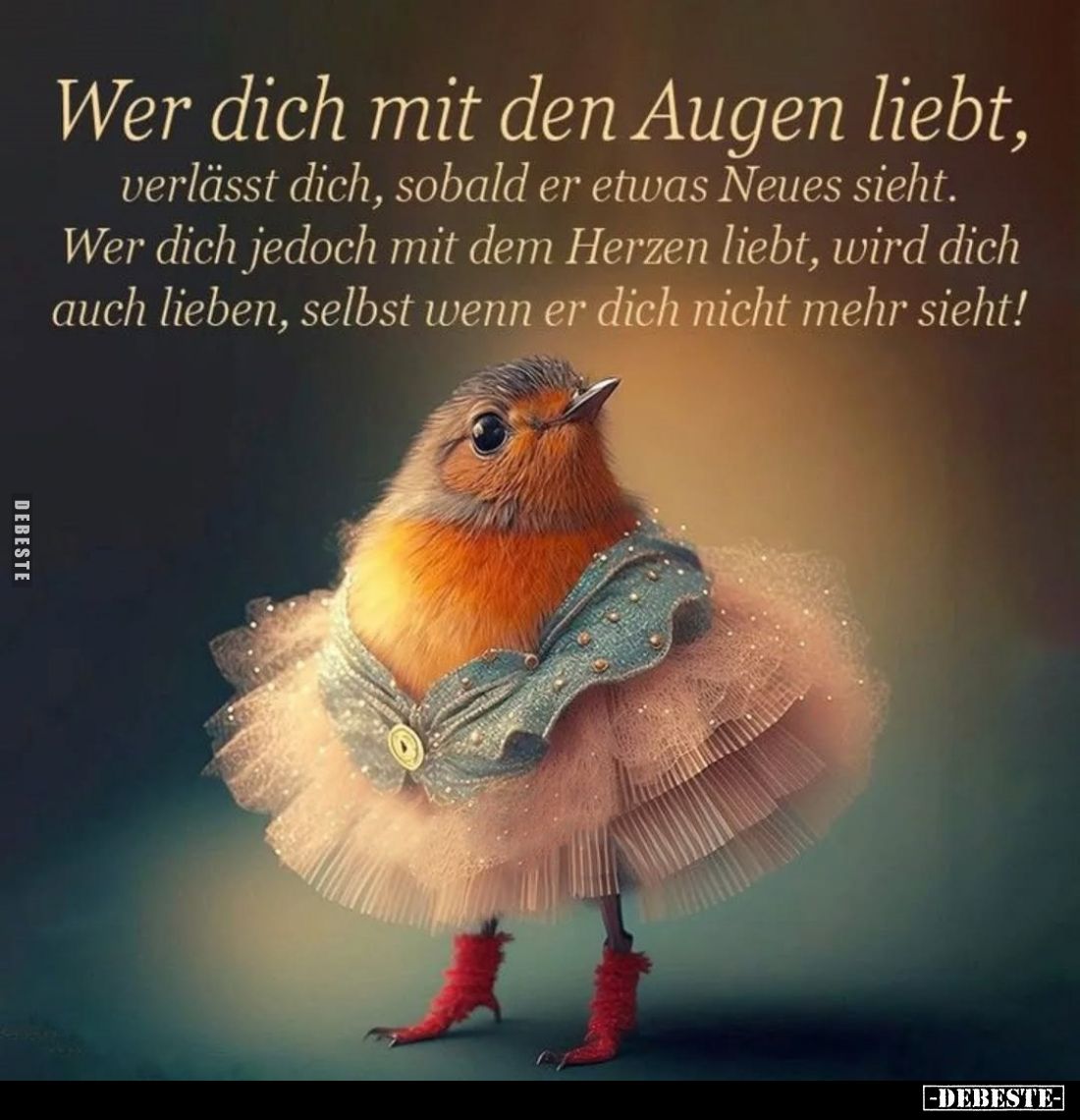 Wer dich mit den Augen liebt,
verlässt dich, sobald er etwas Neues sieht.
Wer dich jedoch mit dem Herzen liebt, wird dich a...