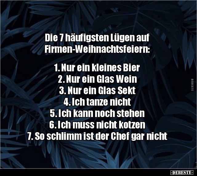 Die 7 häufigsten Lügen auf Firmen-Weihnachtsfeiern... - Lustige Bilder | DEBESTE.de