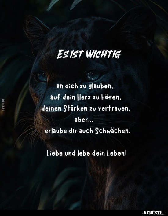 ES IST WICHTIG an dich zu glauben, auf dein Herz zu hören.. - Lustige Bilder | DEBESTE.de