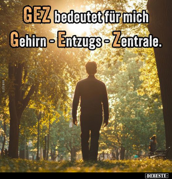 GEZ bedeutet für mich Gehirn- Entzugs-Zentrale.. - Lustige Bilder | DEBESTE.de