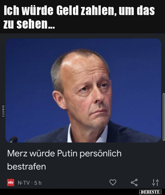 Ich würde Geld zahlen, um das zu sehen