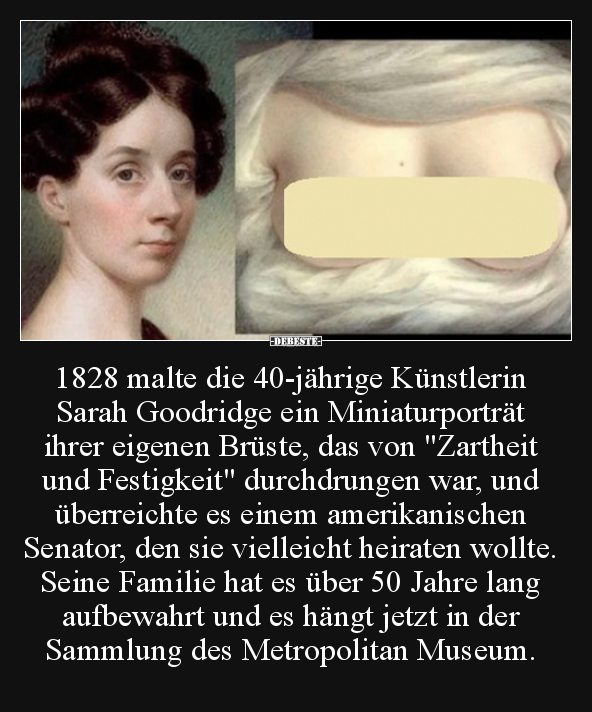 1828 malte die 40-jährige Künstlerin Sarah Goodridge ein..