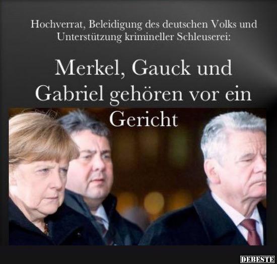 Merkel, Gauck und Gabriel gehören vor... - Lustige Bilder | DEBESTE.de