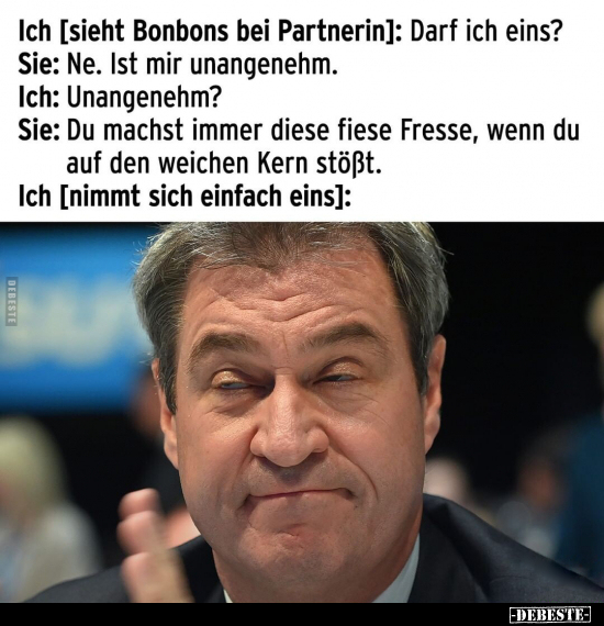 Ich [sieht Bonbons bei Partnerin]: Darf ich eins?.. - Lustige Bilder | DEBESTE.de