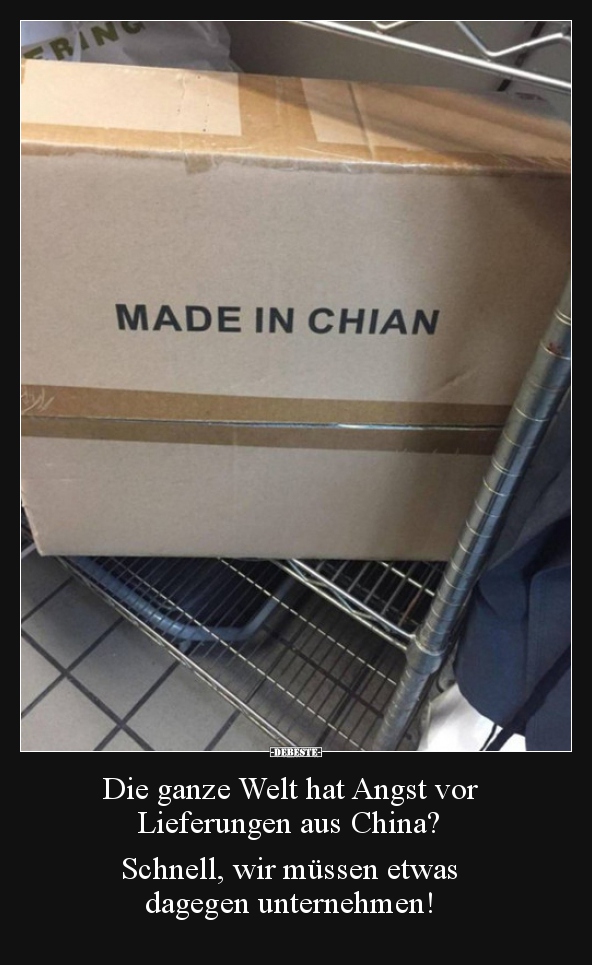 Die ganze Welt hat Angst vor Lieferungen aus..