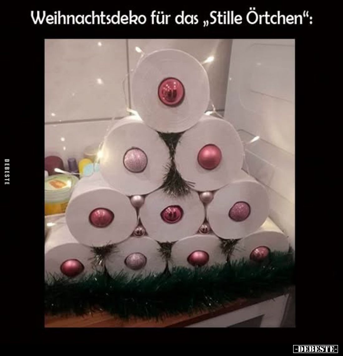 Weihnachtsdeko für das „Stille Örtchen":