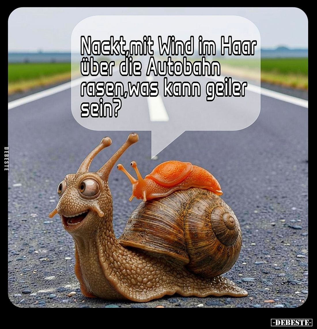 Nackt mit Wind im Haar über die Autobahn rasen, was kann geiler sein?