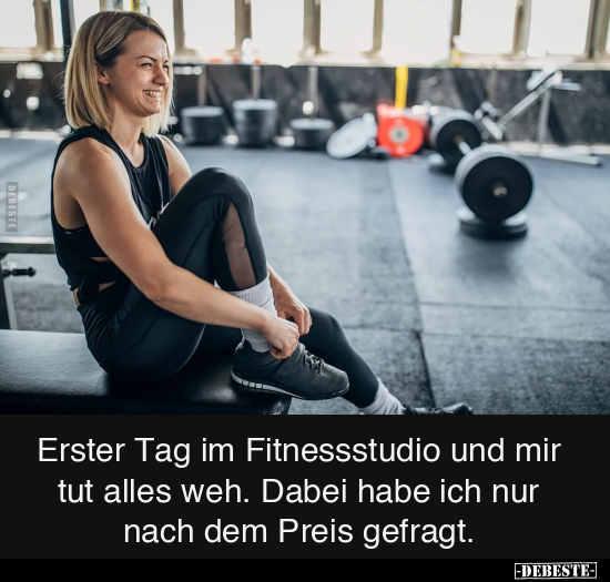Erster Tag im Fitnessstudio und mir tut alles weh.. - Lustige Bilder | DEBESTE.de