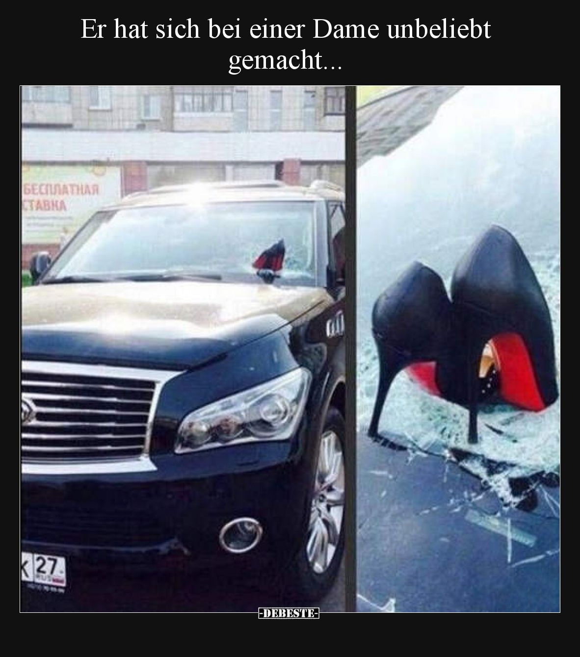 Er hat sich bei einer Dame unbeliebt gemacht...