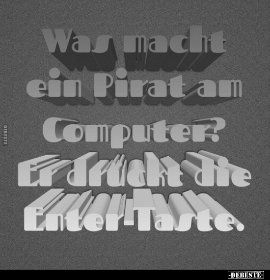 Was macht ein Pirat am Computer?.. - Lustige Bilder | DEBESTE.de