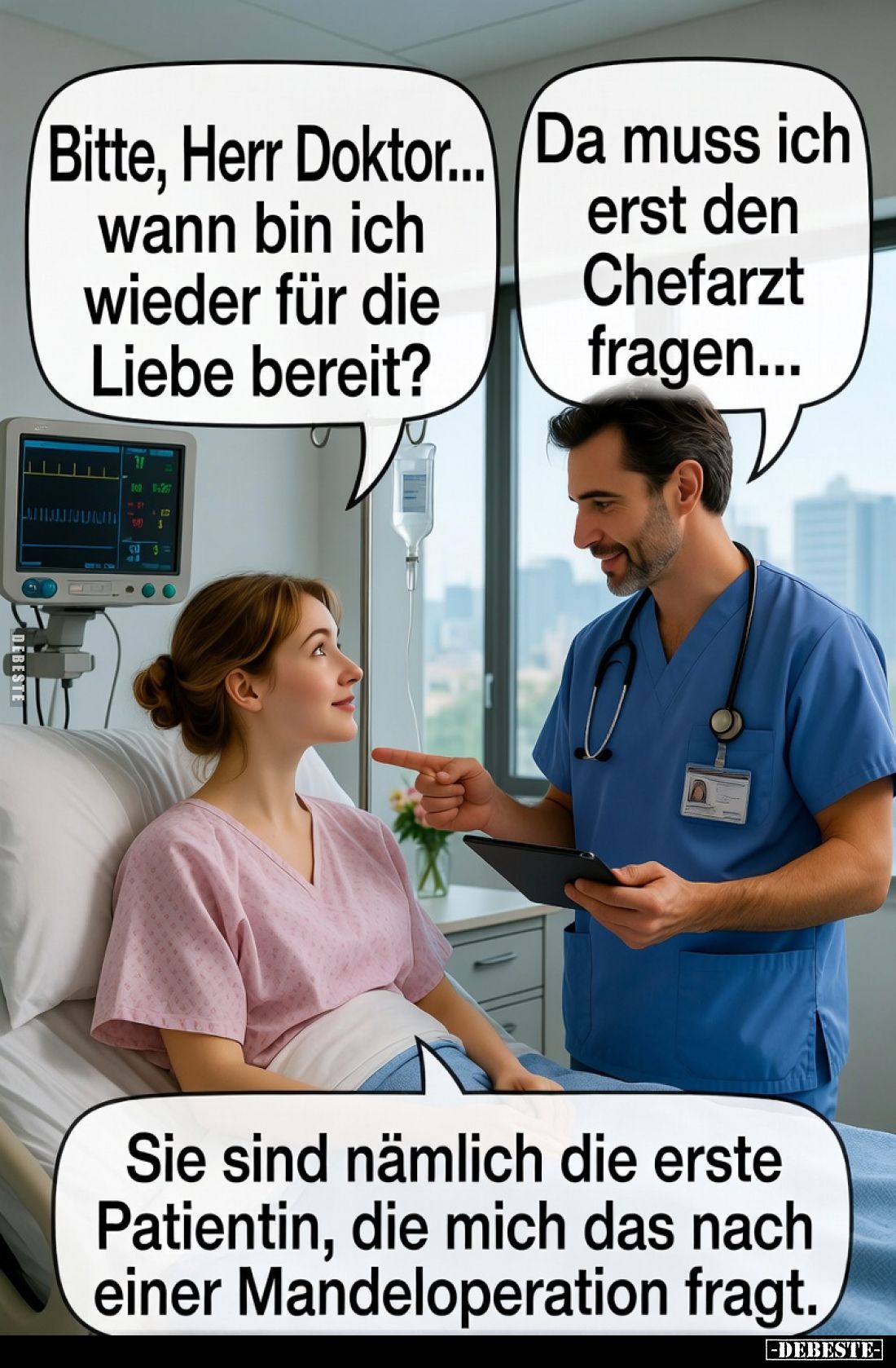 Bitte, Herr Doktor... wann bin ich wieder für die Liebe.. - Lustige Bilder | DEBESTE.de