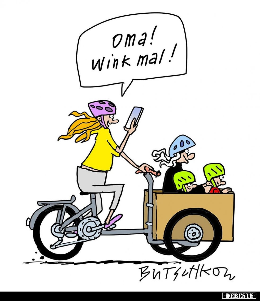 Oma! Wink mal!