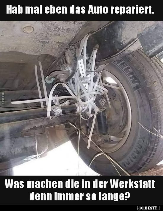 Hab mal eben das Auto repariert.. - Lustige Bilder | DEBESTE.de