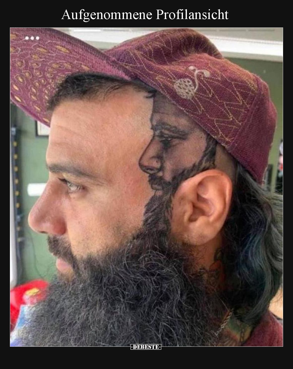 Aufgenommene Profilansicht
