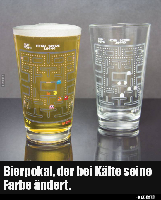 Bierpokal, der bei Kälte seine Farbe ändert... - Lustige Bilder | DEBESTE.de
