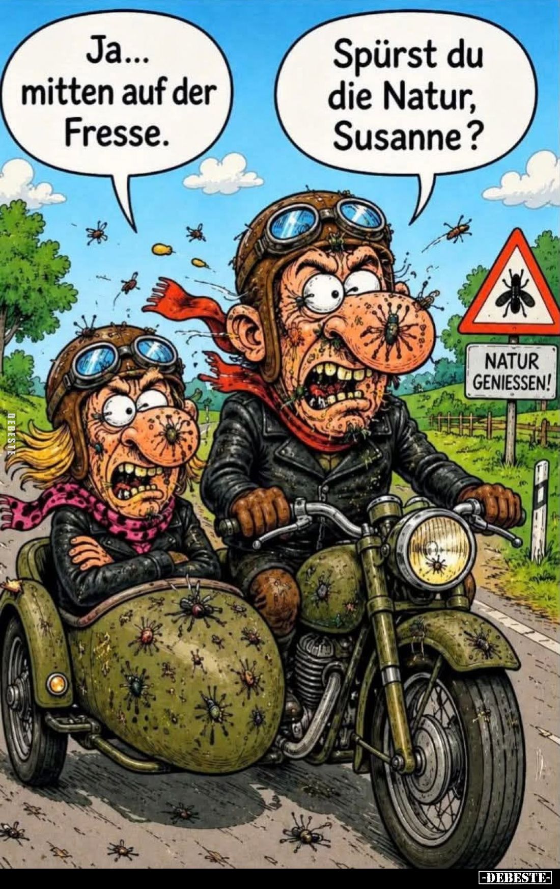 Ja... mitten auf der Fresse. -
Spürst du die Natur, Susanne?